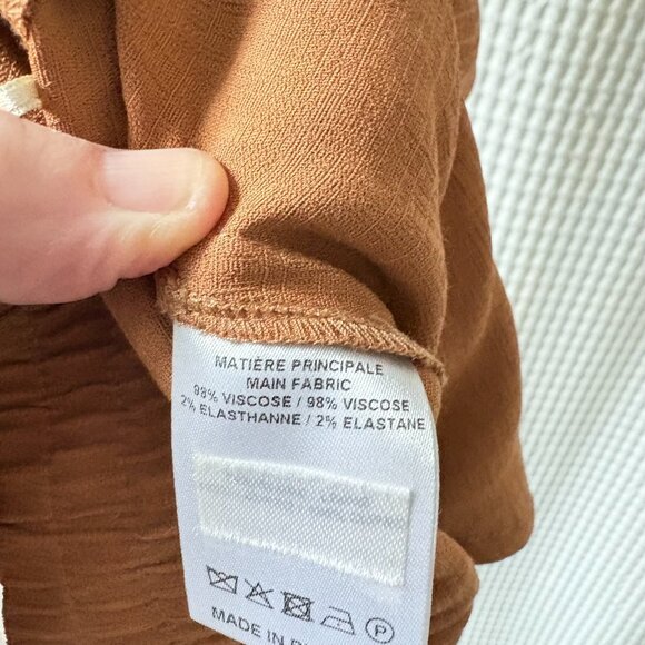 Vanessa Bruno Nunes Wide-Leg Trousers women's 42/XL in cinnamon quiet luxury - Picture 4 of 4